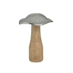 Decoratiune ciuperca, Lemn, Argintiu, Mushroom