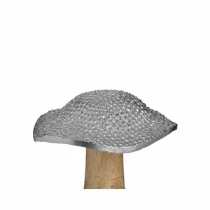 Decoratiune ciuperca, Lemn, Argintiu, Mushroom