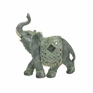 Decoratiune elefant mediu, Polirasina, Auriu, Ella