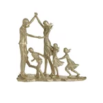 Decoratiune familie, Polirasina, Auriu, Happy