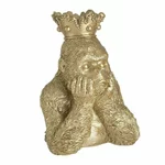Decoratiune gorila, Polirasina, Auriu, Crown