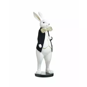 Decoratiune iepure, Polirasina, Negru, Bow