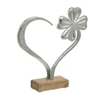 Decoratiune inima, Metal, Argintiu, Deco Heart