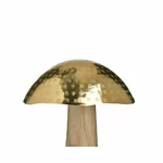 Decoratiune mare ciuperca, Lemn, Auriu, Mushroom