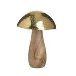 Decoratiune medie ciuperca, Lemn, Auriu, Mushroom