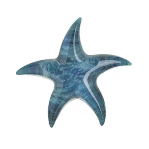 Decoratiune medie stea de mare, Polirasina, Albastru, Starfish