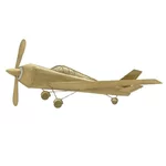 Decoratiune perete avion, Metal, Auriu, Airplane