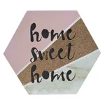 Decoratiune perete cu Led, MDF, Multicolor, Home Sweet Home