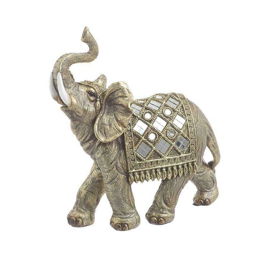 Elefant decorativ, Polirasina, Auriu, Elephant St image17