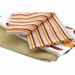 Fork Set 3 Servete bucatarie, Bumbac, Portocaliu