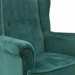 Fotoliu, Catifea, Verde, Tudor