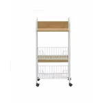 Raft bucatarie mobil, Metal, Alb, Fred