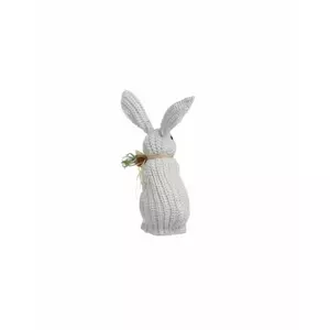 Iepure decorativ, Textil, Alb, Carrot