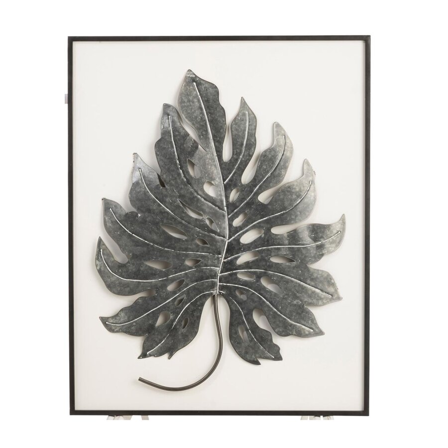 Leaf Decoratiune perete, Metal, Negru