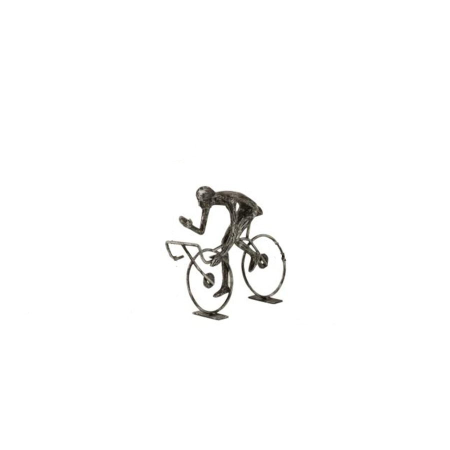 Decoratiune ciclist mare, Metal, Gri, Leigh iedera.ro