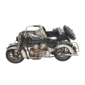 Miniatura moto, Metal, Negru, Triciclu