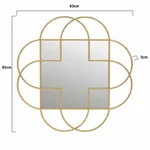 Oglinda de perete, Metal, Auriu, Cross
