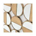 Oglinda decorativa, Metal, Auriu, Janine