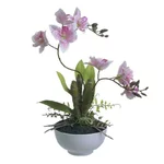 Orhidee floare artificiala, Plastic, Roz, Felice