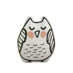 Perna decorativa bufnita, Bumbac, Alb, Owl