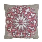 Perna decorativa, Bumbac, Rosu, Grey