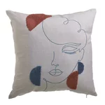 Perna decorativa, Textil, Multicolor, Female Face