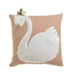 Perna decorativa, Textil, Roz, Swan
