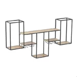 Raft de perete, Metal, Negru, Shelf