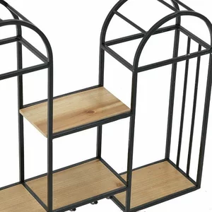 Raft de perete, Metal, Negru, Winery Self