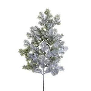 Ramura decorativa, Plastic, Verde, Snowy