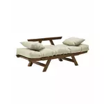 Canapea 2 locuri exterior, Textil, Crem, Sava