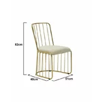 Scaun, Metal, Auriu, Grill