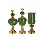 Set 3 vase decorative, Ceramica, Verde, Mardinia