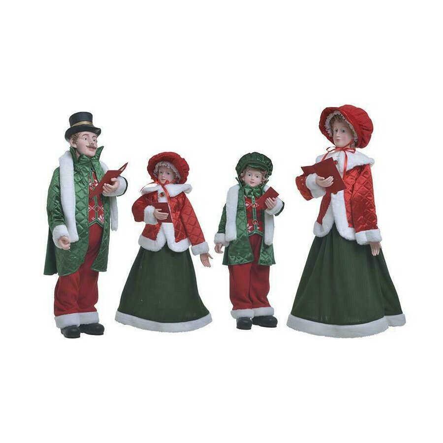 Set 4 figurine colindatori, Plastic, Multicolor, Family image