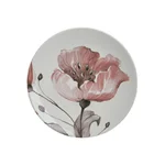 Set 6 farfurii desert, Ceramica, Roz, Flowers