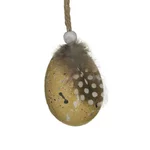 Set 6 oua decorative, MDF, Galben, Egg Deco