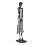 Statueta femeie, Polirasina, Argintiu, Patya