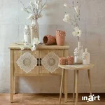 Suport lumanare, Ceramica, Roz, Roses