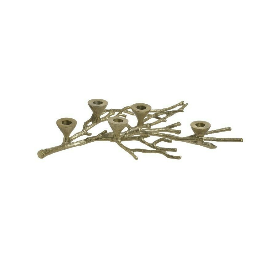 Suport lumanari, Metal, Auriu, Bracch image10