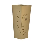Suport umbrela, Metal, Auriu, Face