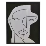 Tablou abstract, MDF, Alb, Face Art