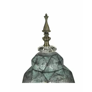 Vas decorativ cu capac, Ceramica, Albastru, Clorine