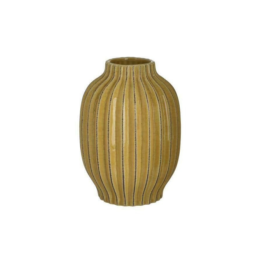 Vaza decorativa, Ceramica, Galben, Yellow Touch iedera.ro
