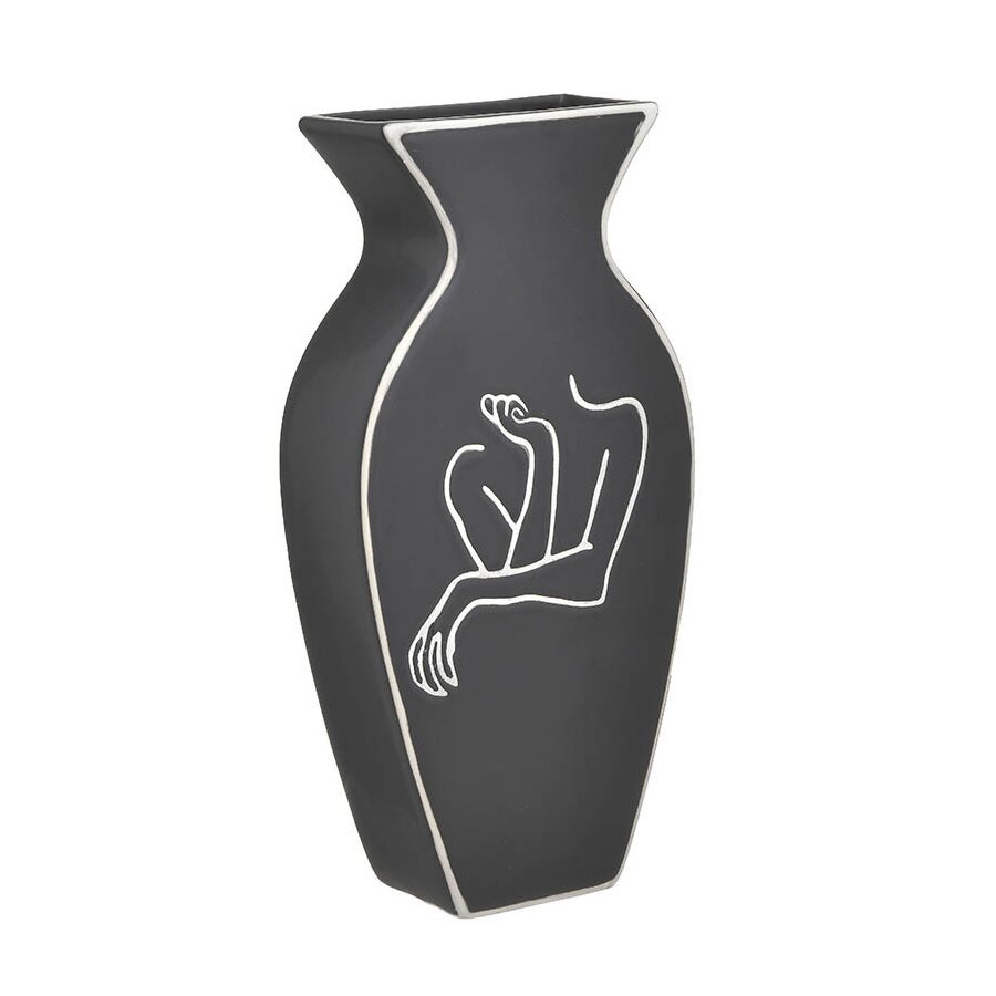 Vaza decorativa, Ceramica, Negru, Body Shape image4