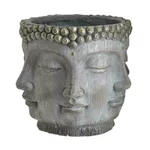 Vaza, Fibra sticla, Gri, Buddha Face
