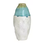 Vaza medie, Ceramica, Alb, Lt Blue
