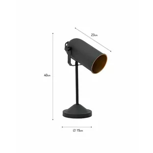 Veioza birou, Metal, Negru, Scope