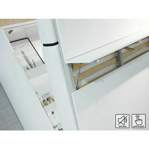 Lenart BED CONCEPT 180x200 cm  - Pat rabatabil de perete vertical cu mecanism pneumatic si somiera inclusa picture - 7