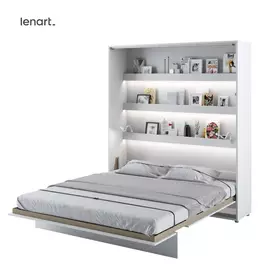 Lenart BED CONCEPT 180x200 cm  - Pat rabatabil de perete vertical cu mecanism pneumatic si somiera inclusa