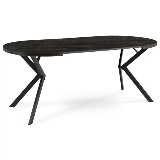 Masa Extensibila Lumos, 90-140-190x90x75,5 h cm, Metal/MDF, Negru/Negru picture - 12